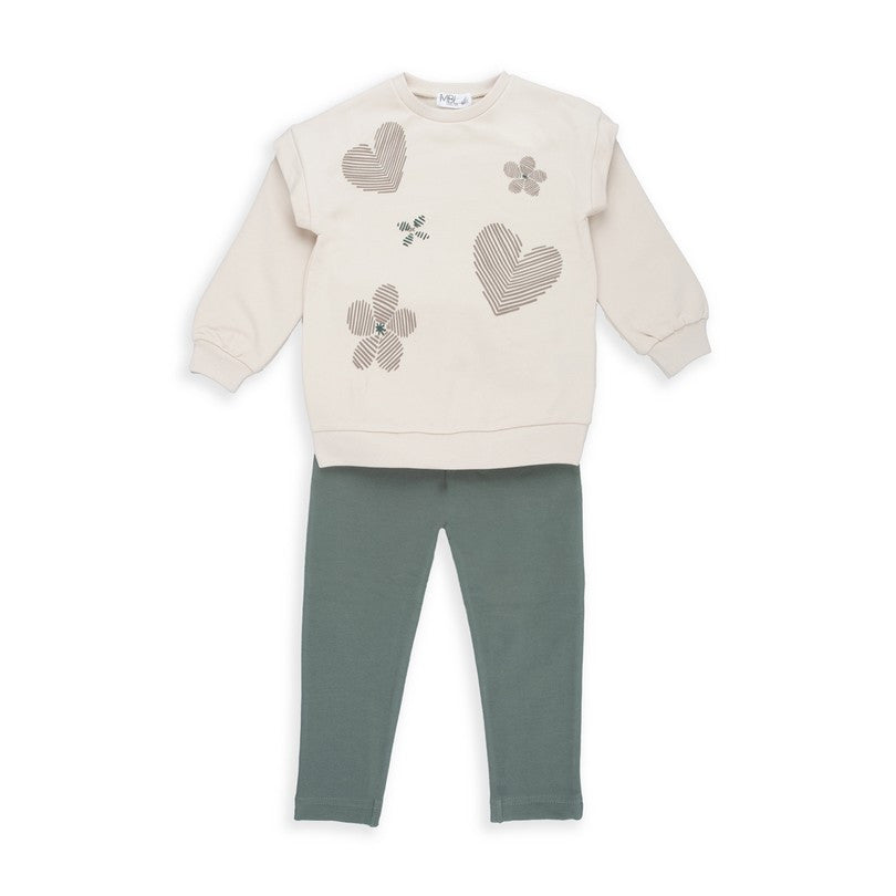 Conjunto Babybol Flores Y Corazones