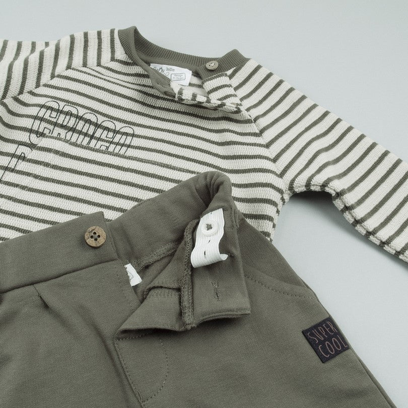 Conjunto Babybol Rayas Caqui