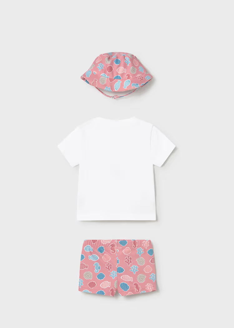 Conjunto baño y gorro bebé