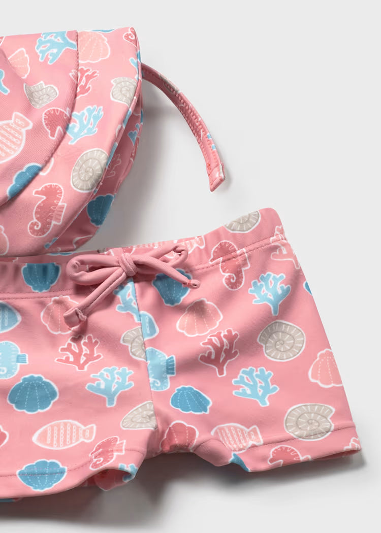 Conjunto baño y gorro bebé