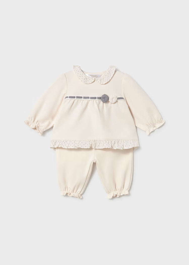 Conjunto pantalon felpa bebé niña