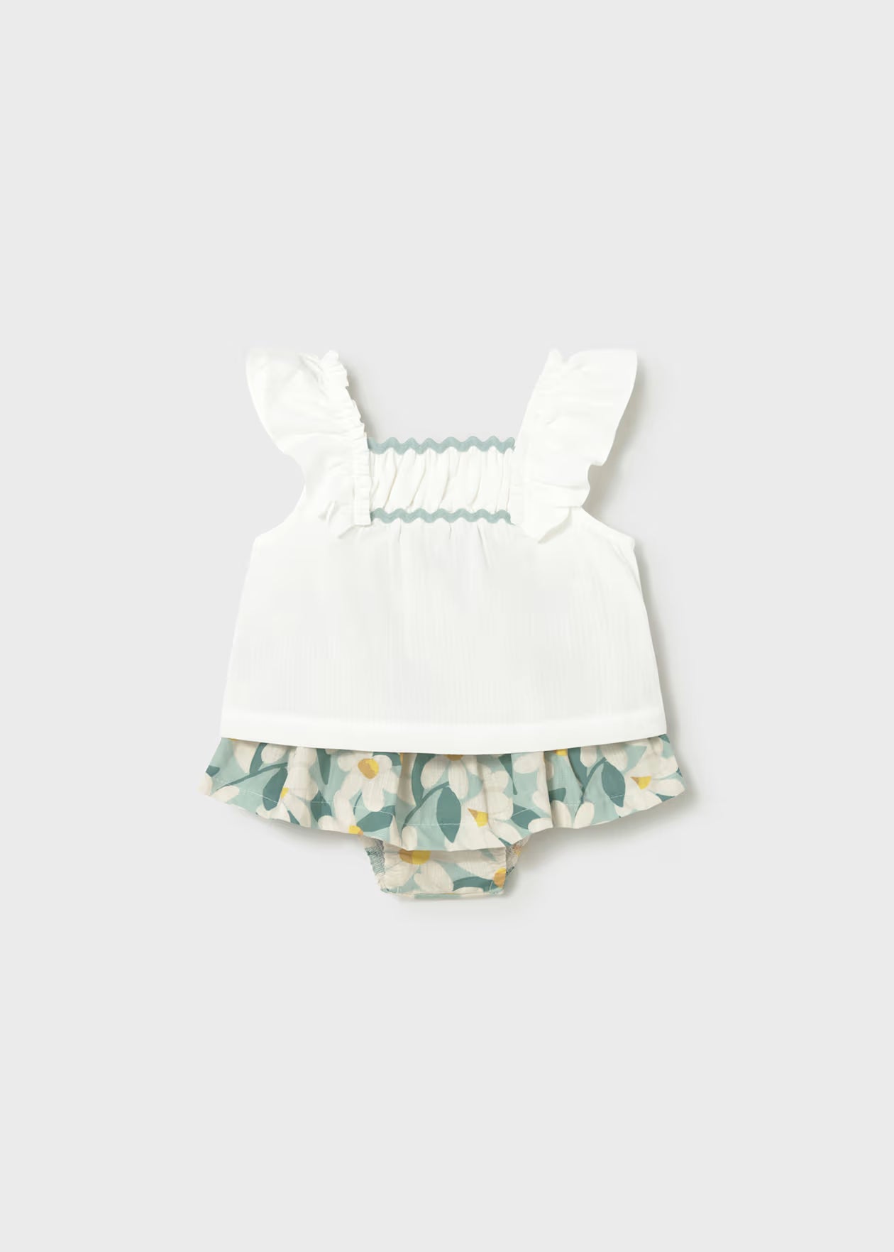 Conjunto falda estampada y blusa bebe