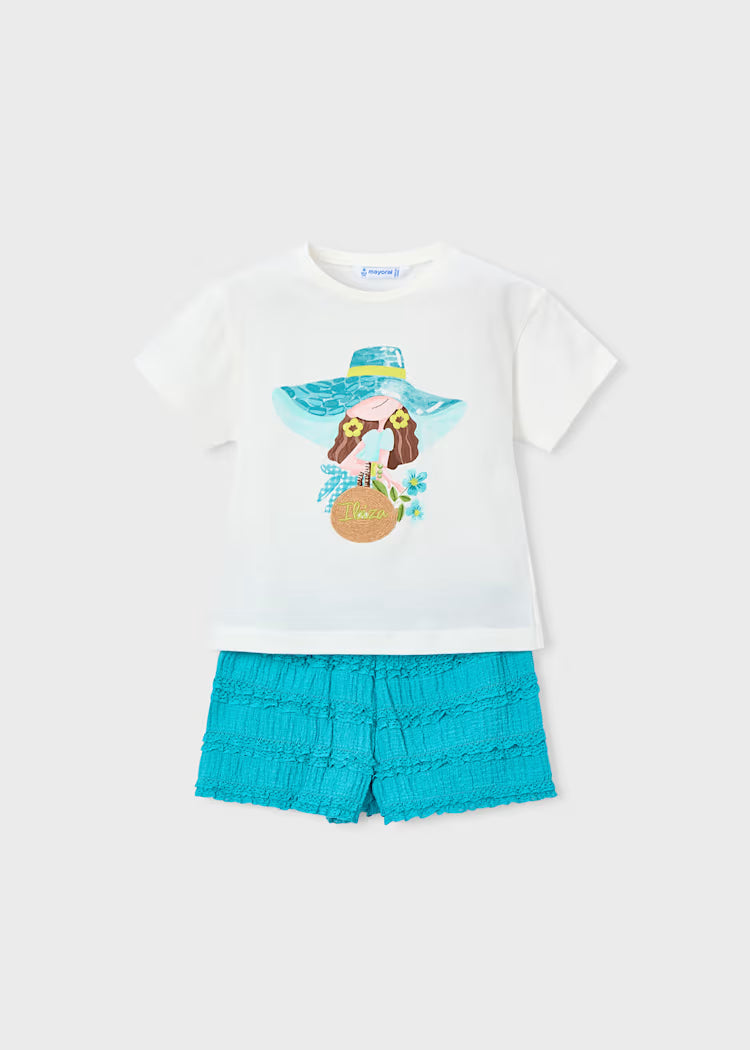 Conjunto short punto fantasia