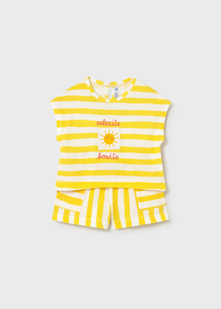 Conjunto short punto granito bebé