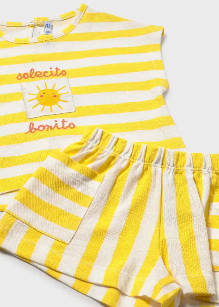Conjunto short punto granito bebé