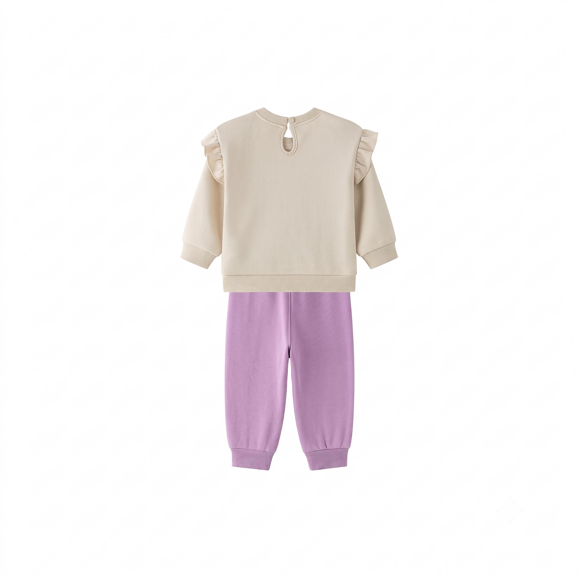 Conjunto Pantalón y Sudadera Con Volantes en Hombros