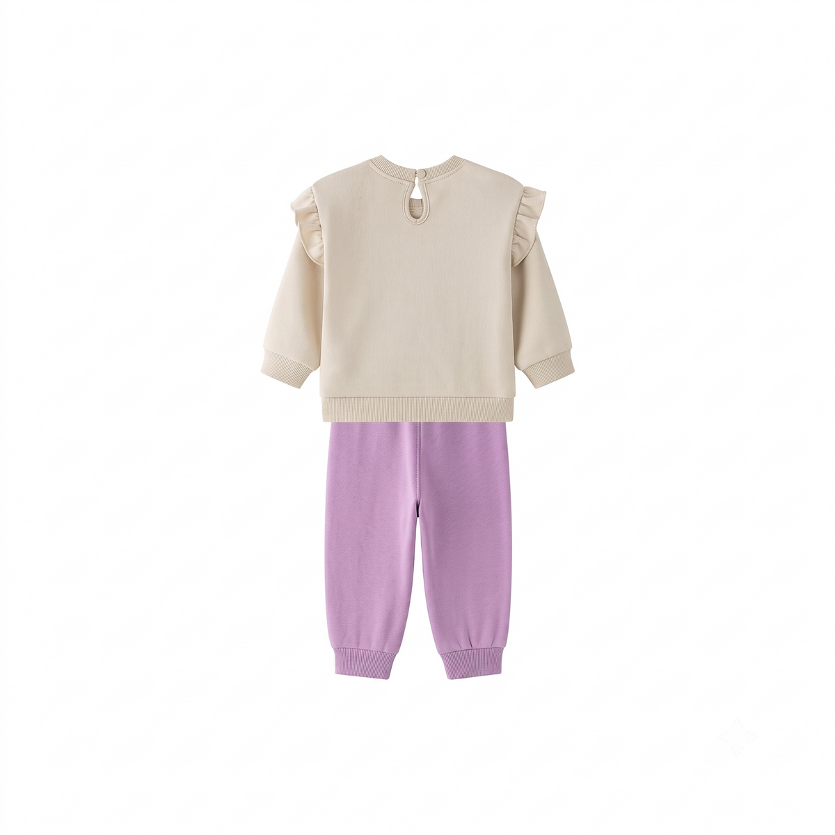Conjunto Pantalón y Sudadera Con Volantes en Hombros