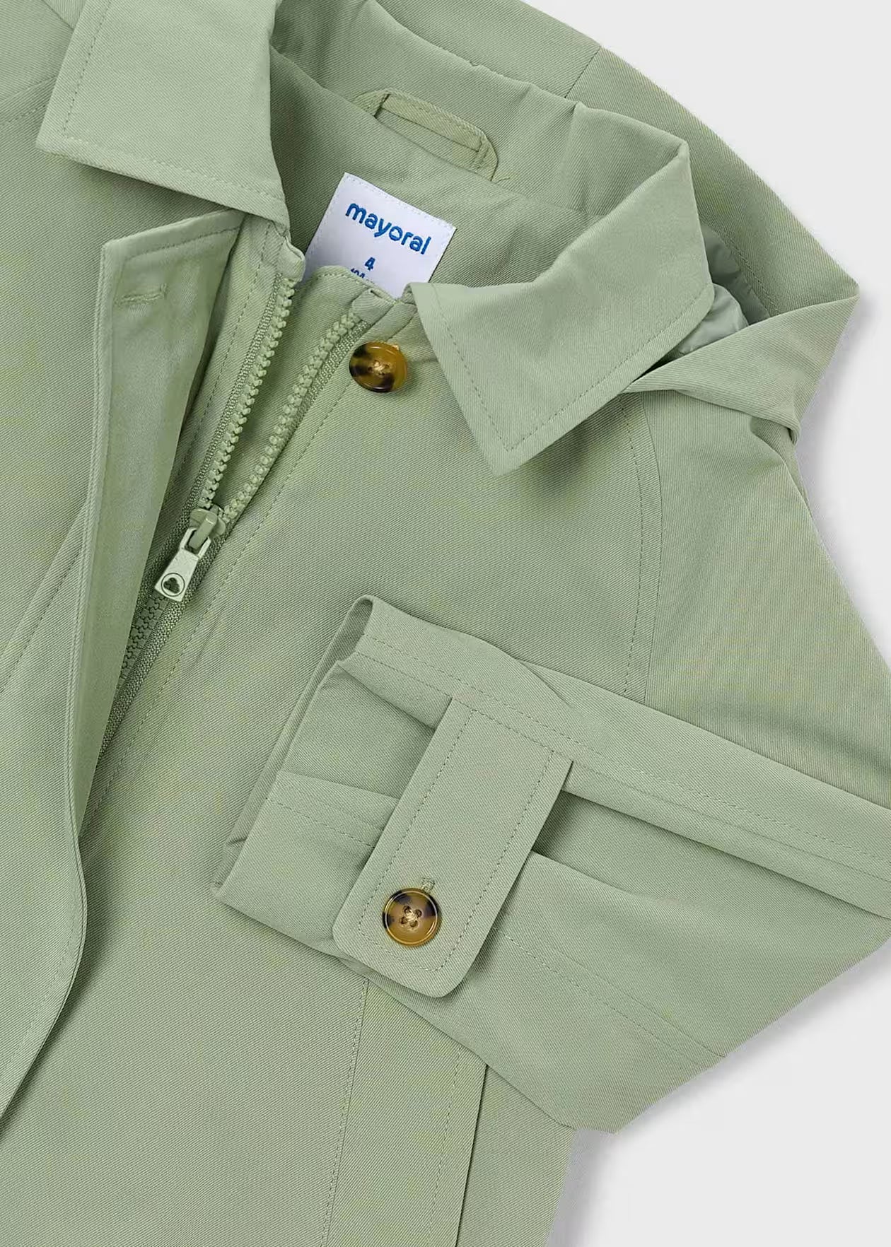 Cortavientos elegante niña tipo gabardina