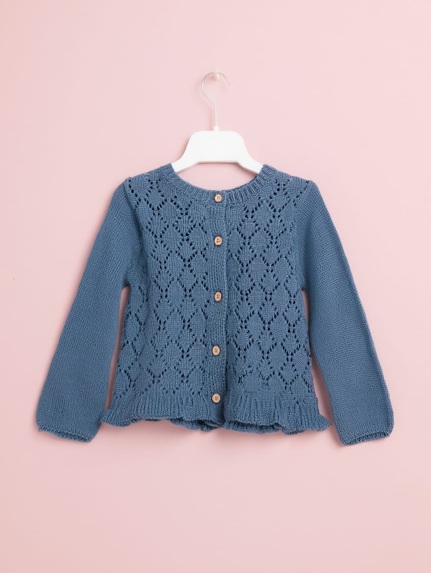 Chaqueta De Bebé Azul Calada