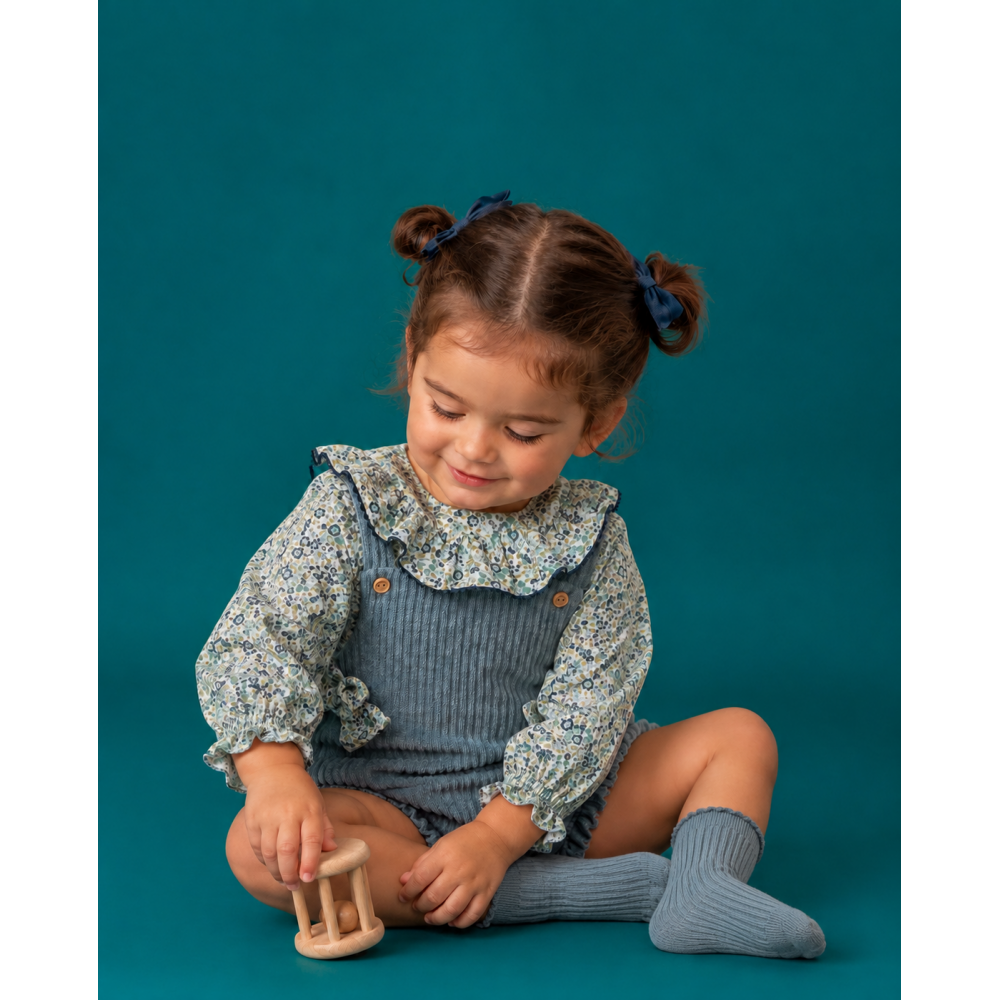 Conjunto peto bebe niña manga larga