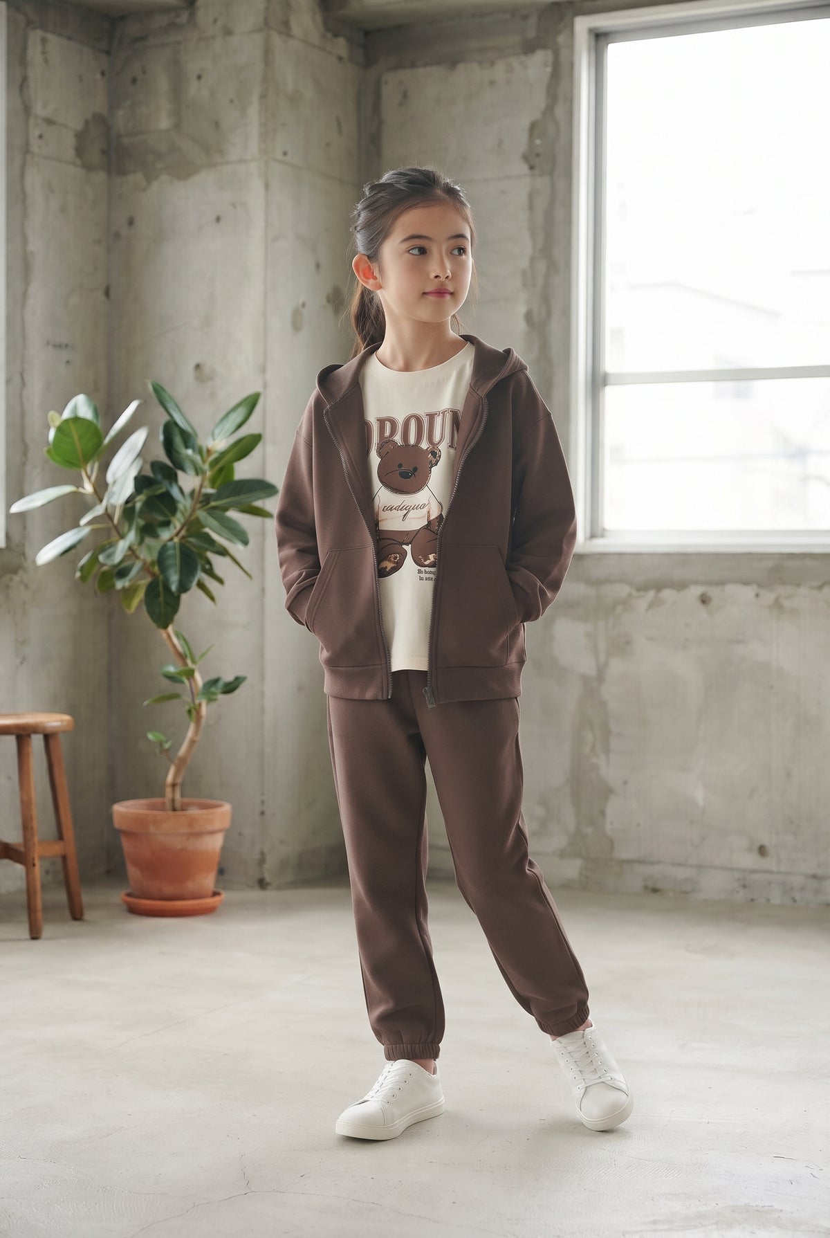 Conjunto 3 piezas sudadera pantalón con camiseta