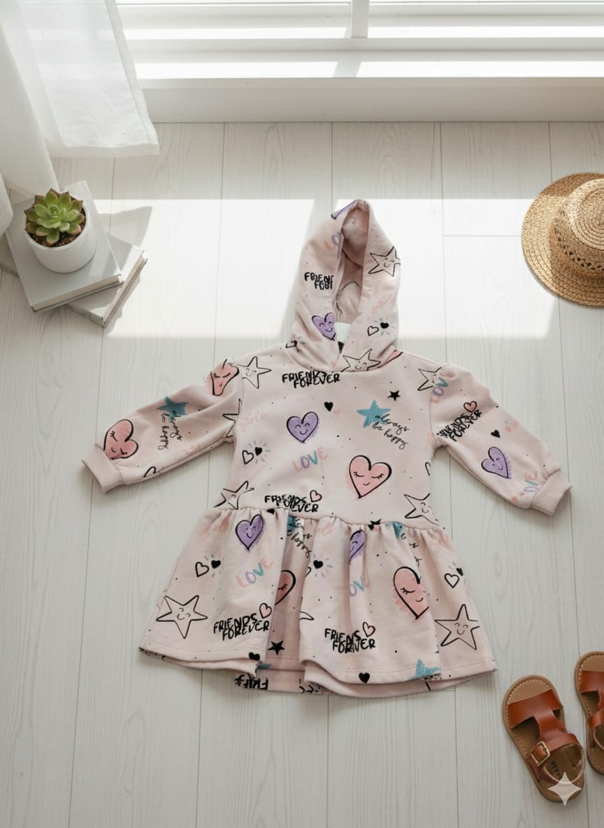 Vestido perchado Rosa De Corazones
