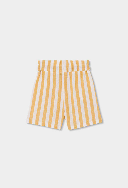 Bermudas lino listada de niña