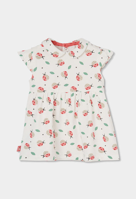 Vestido punto estampado de bebé con ranita