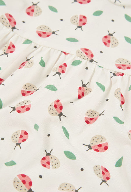 Vestido punto estampado de bebé con ranita
