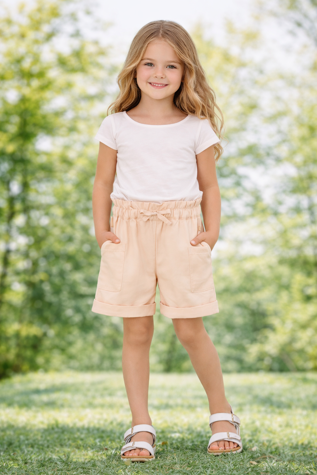 Bermudas niña vestir sarga viscosa