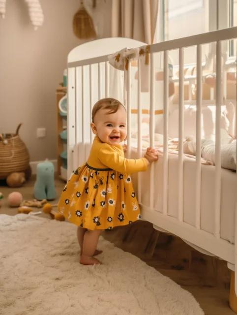 Vestido Bebé Niña Mostaza