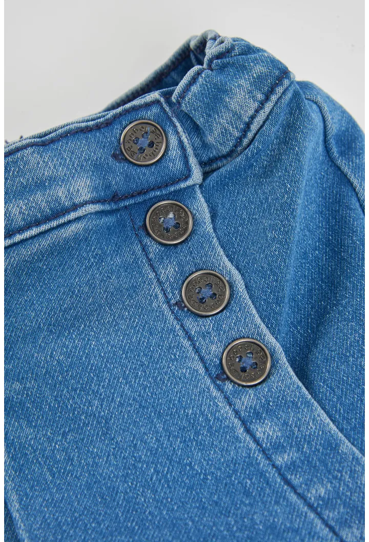 Falda denim punto de niña
