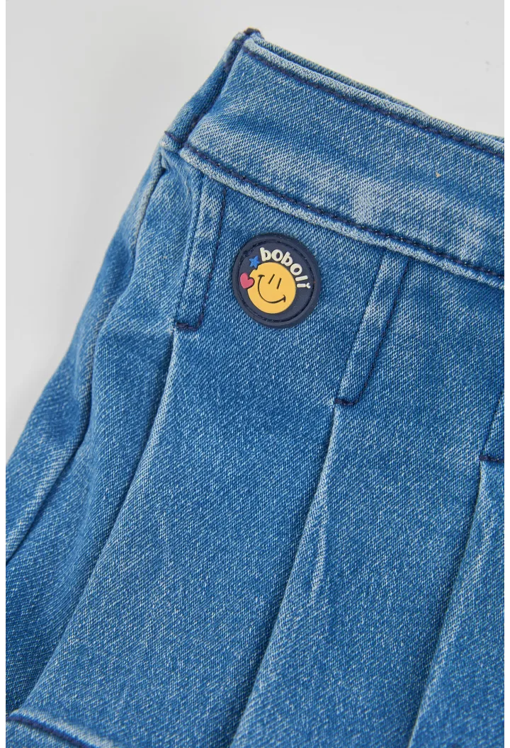 Falda denim punto de niña