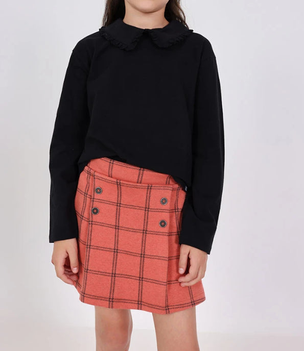 Falda Punto Cuadros De Niña