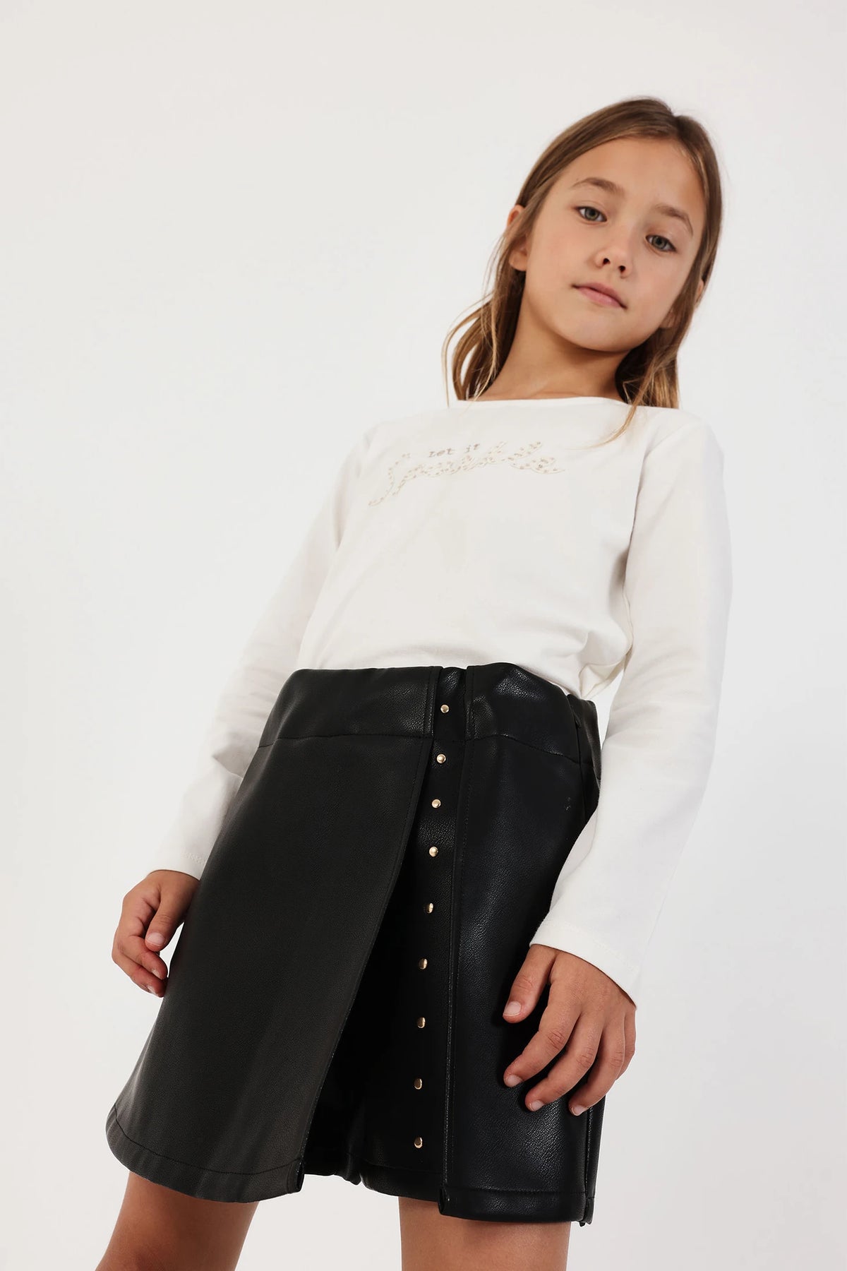 Falda-Short polipiel de niña