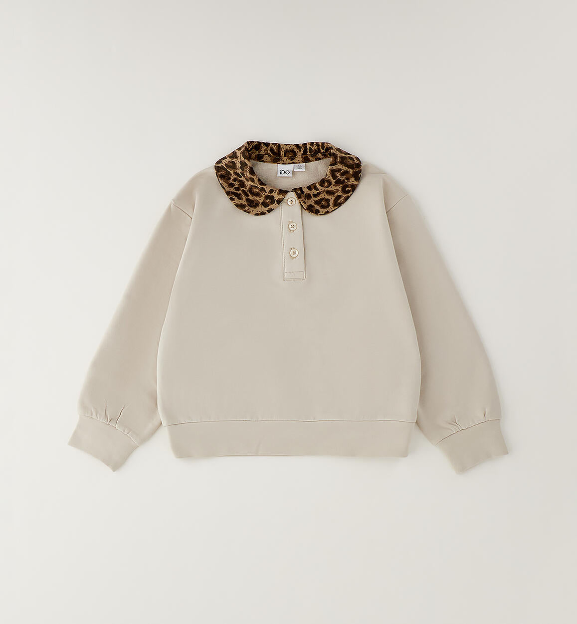 Sudadera cuello babero estampado animal print