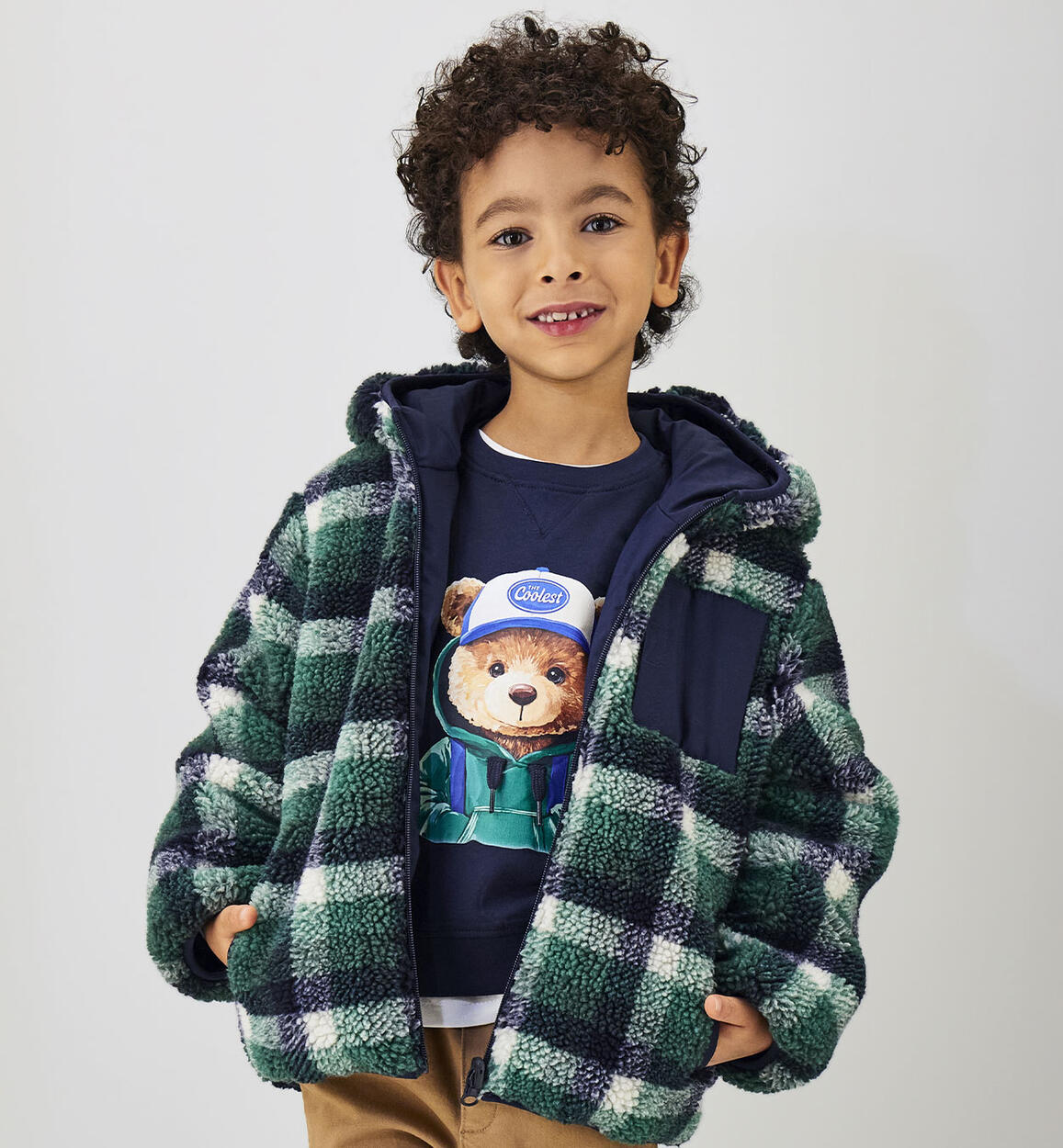 Sudadera estampado frontal oso