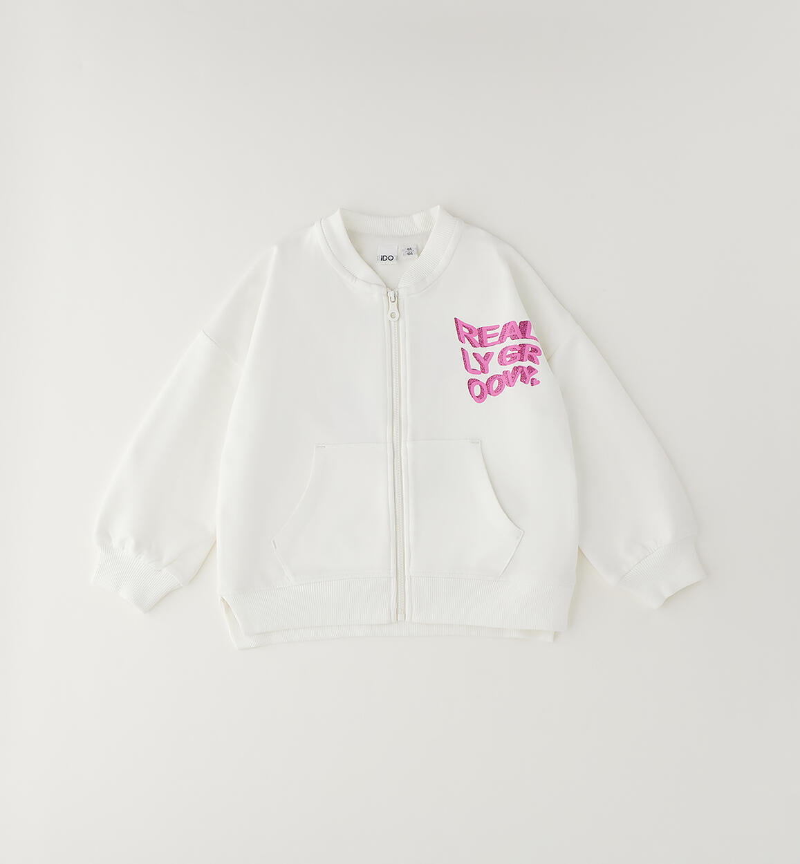 Sudadera abierta cremallera corte bomber