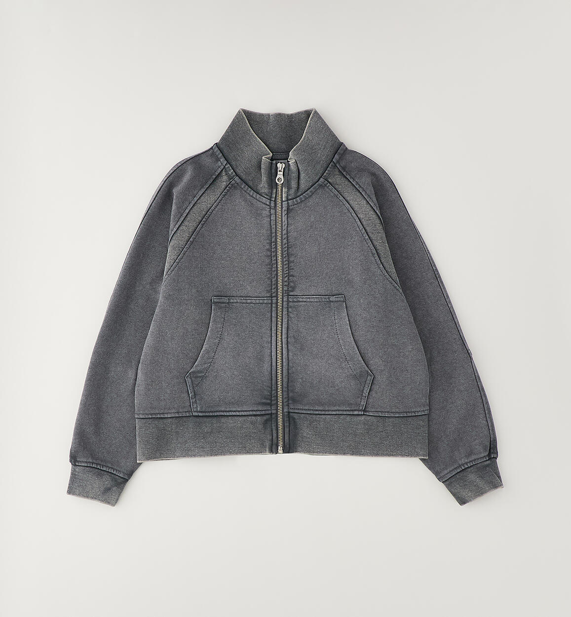 Sudadera cremallera sin capucha estilo bomber