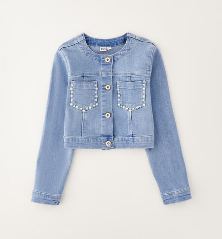 Chaqueta vaquera con perlas