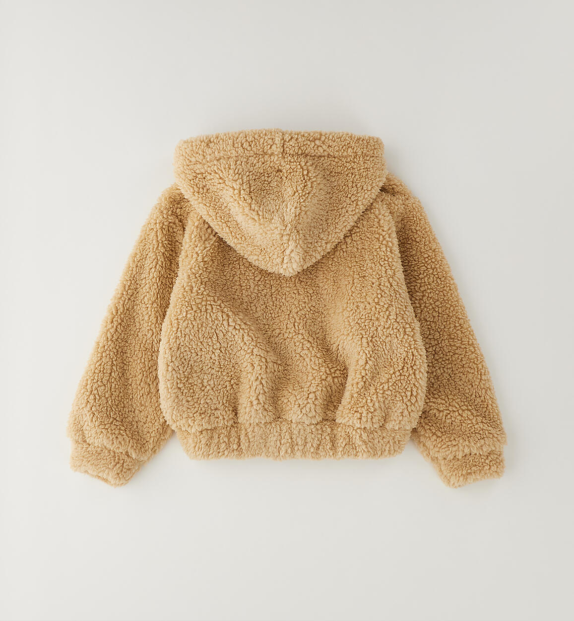 Chaqueta cremallera efecto borreguito