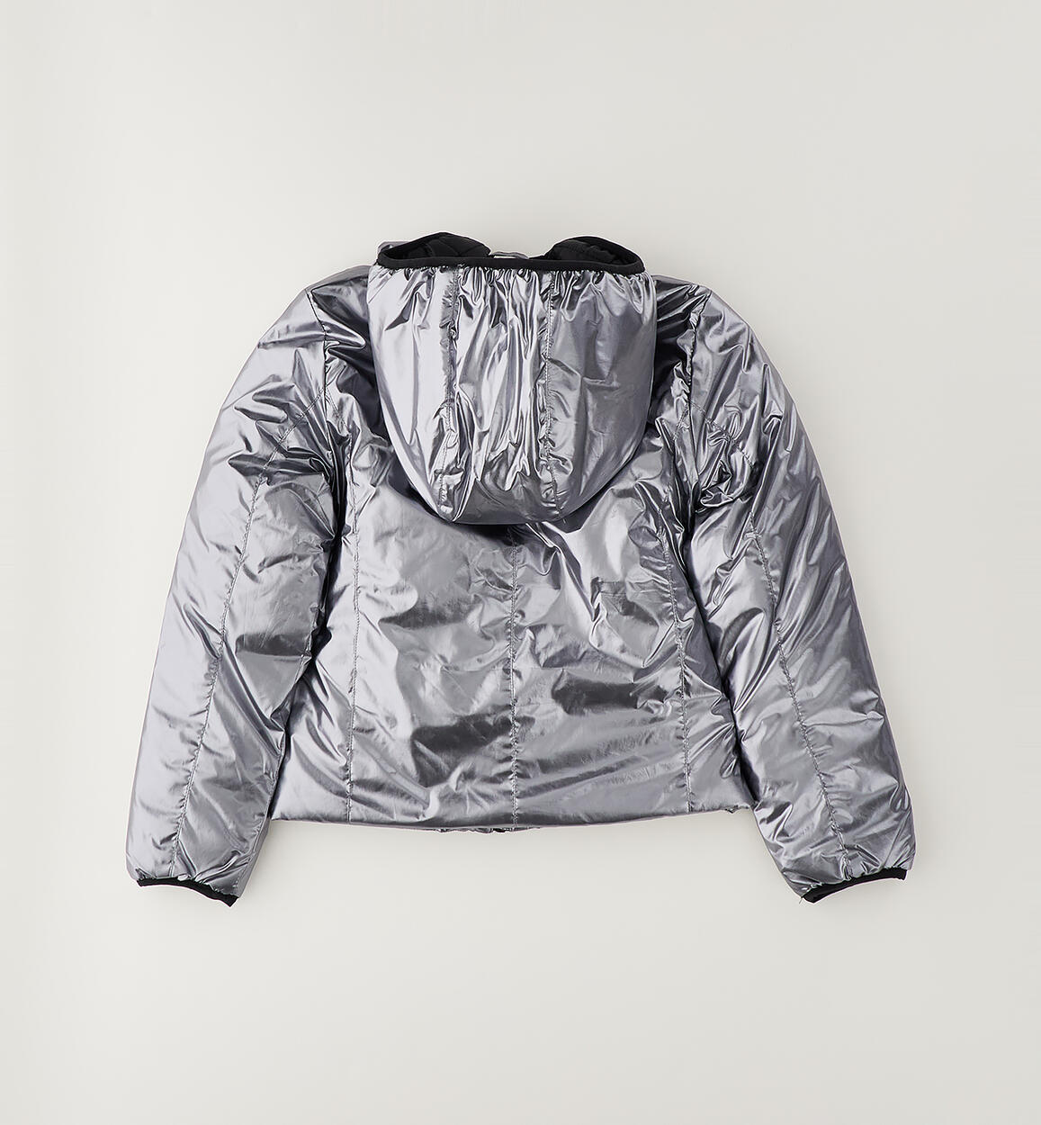 Chaqueton acolchado tejido término acabado metalizado