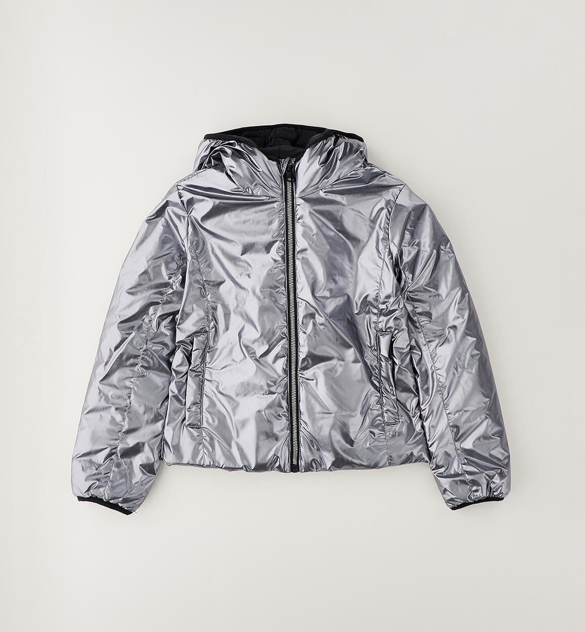 Chaqueton acolchado tejido término acabado metalizado