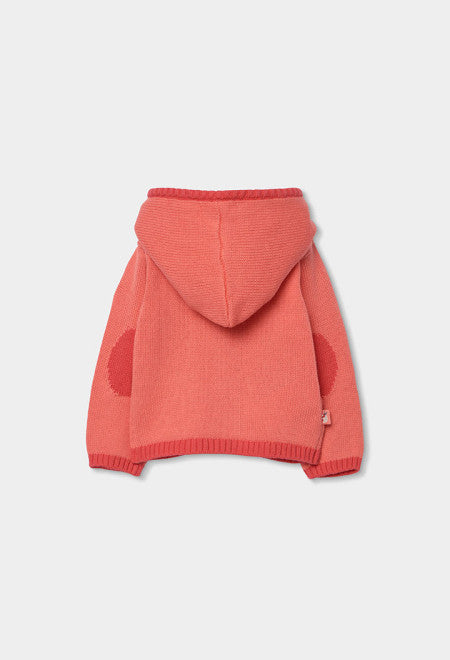 Chaqueta tricotosa de bebé niña