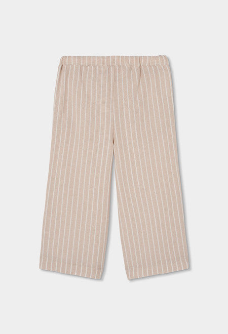 Pantalón  niña lino listado