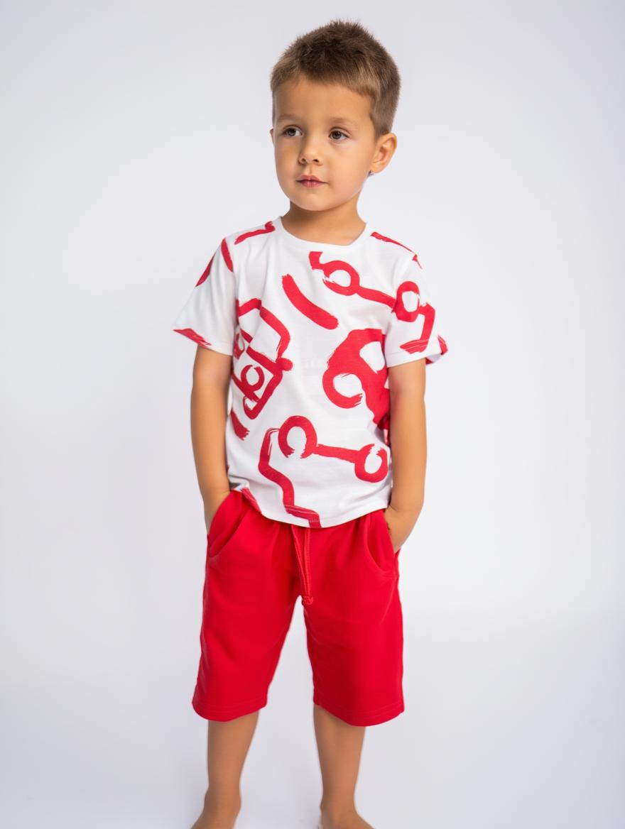 Conjunto Coches Pantalón Corto y Camiseta IDO