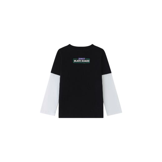 Camiseta Negra Doble Manga