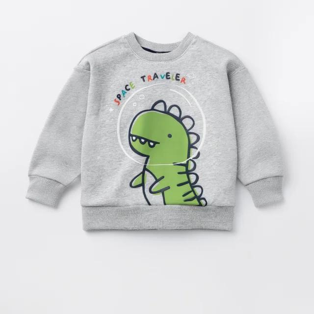 Sudadera Gris Dino