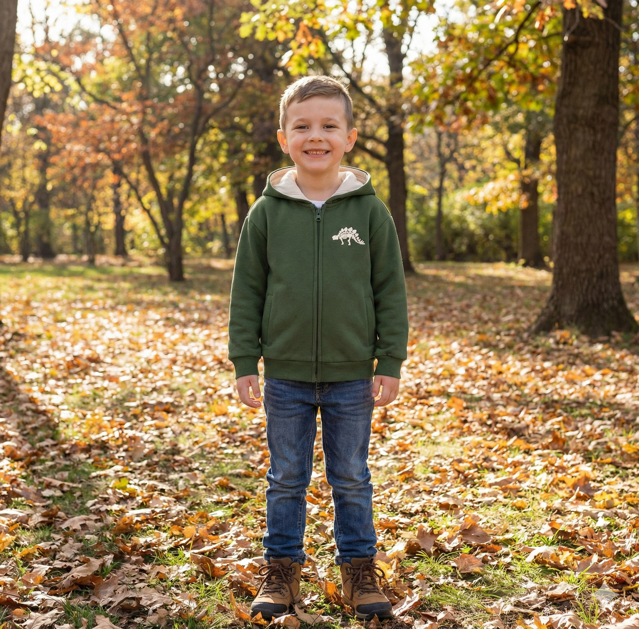 Chaqueta Con Capucha Dino Niño