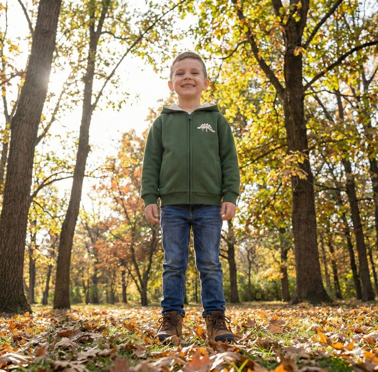 Chaqueta Con Capucha Dino Niño
