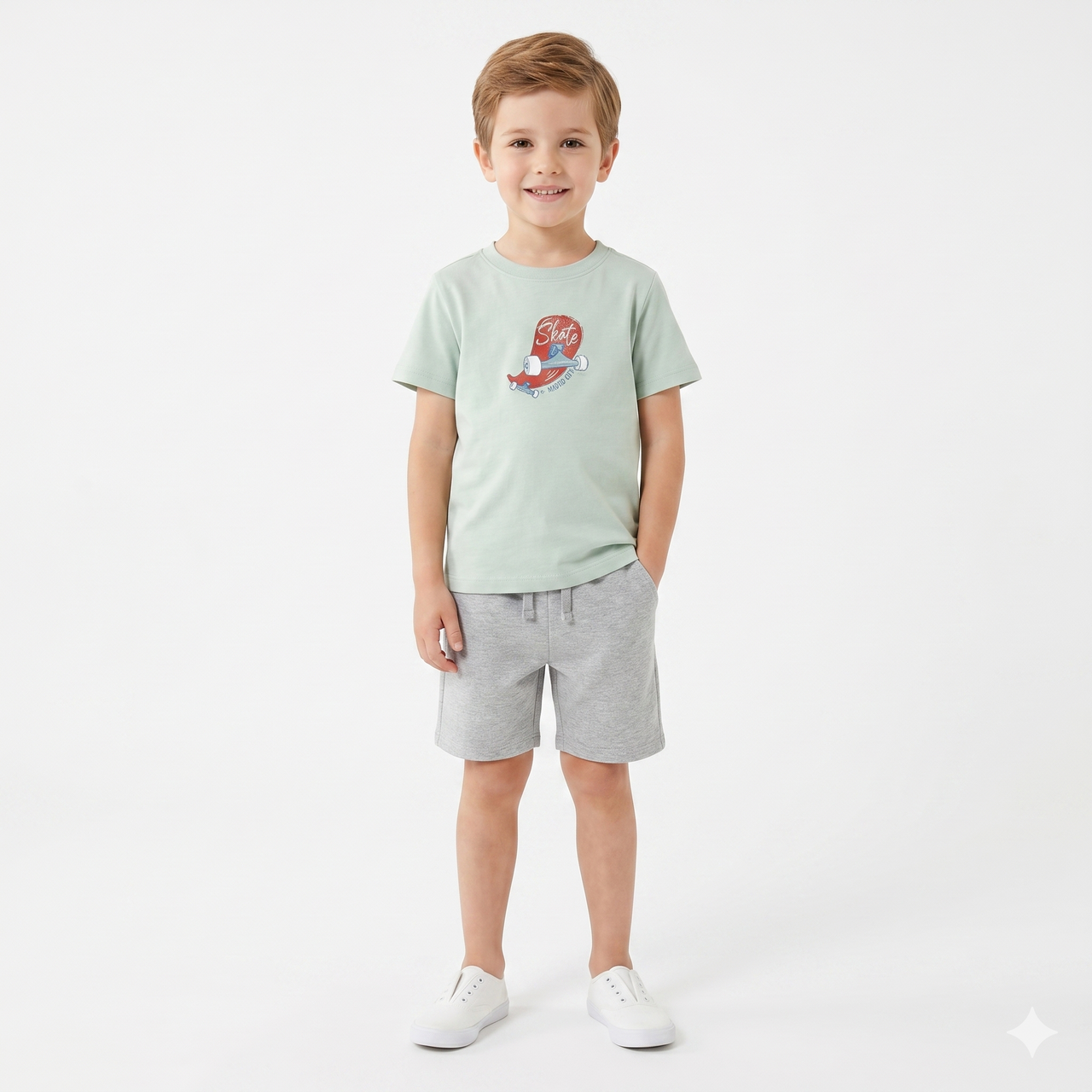 Camiseta Newness niño  con estampado Skate.