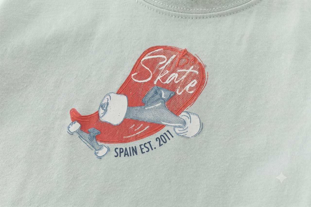 Camiseta Newness niño  con estampado Skate.