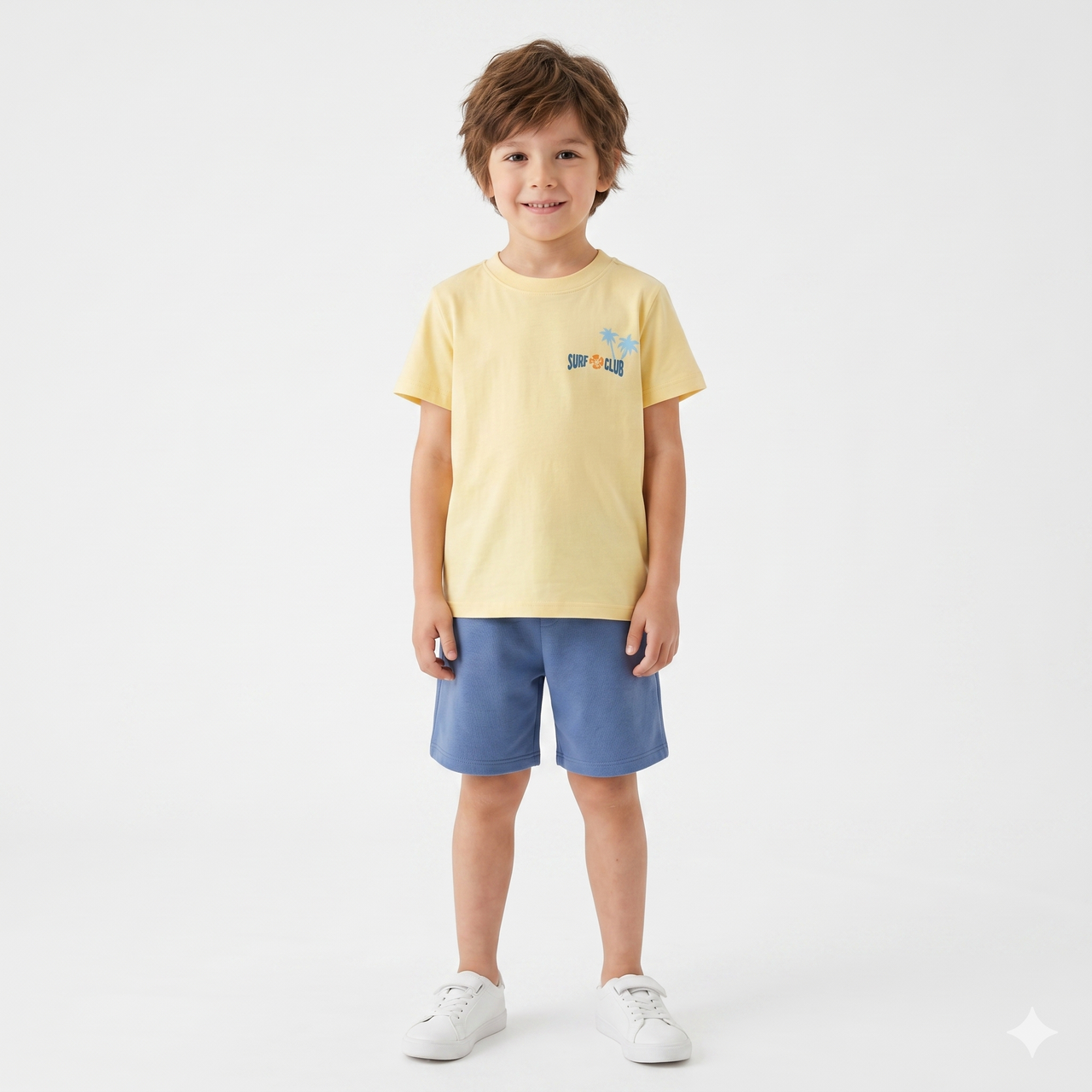 Bermuda básica punto rizo niño.