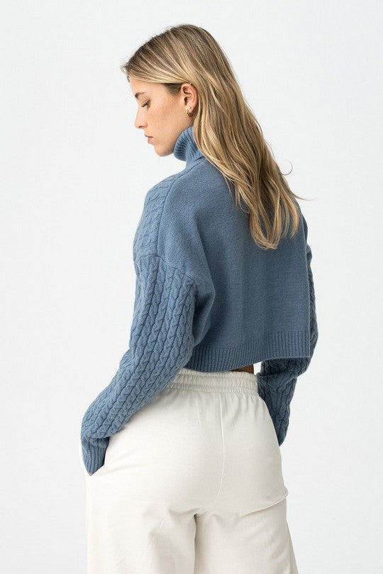 Jersey punto cuello alto