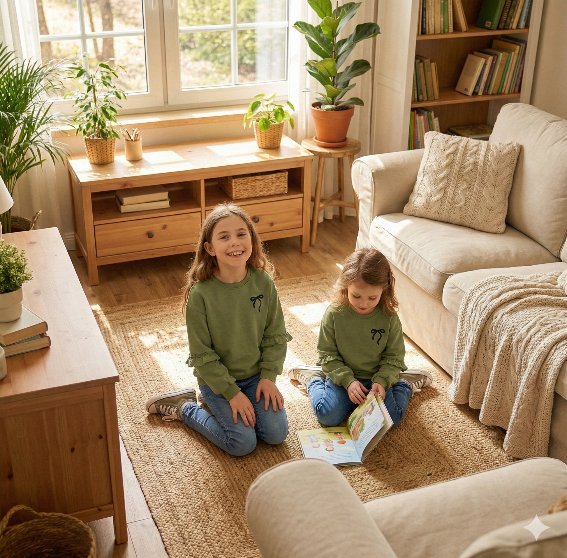 Sudadera Manga Con Volantes En Brazos