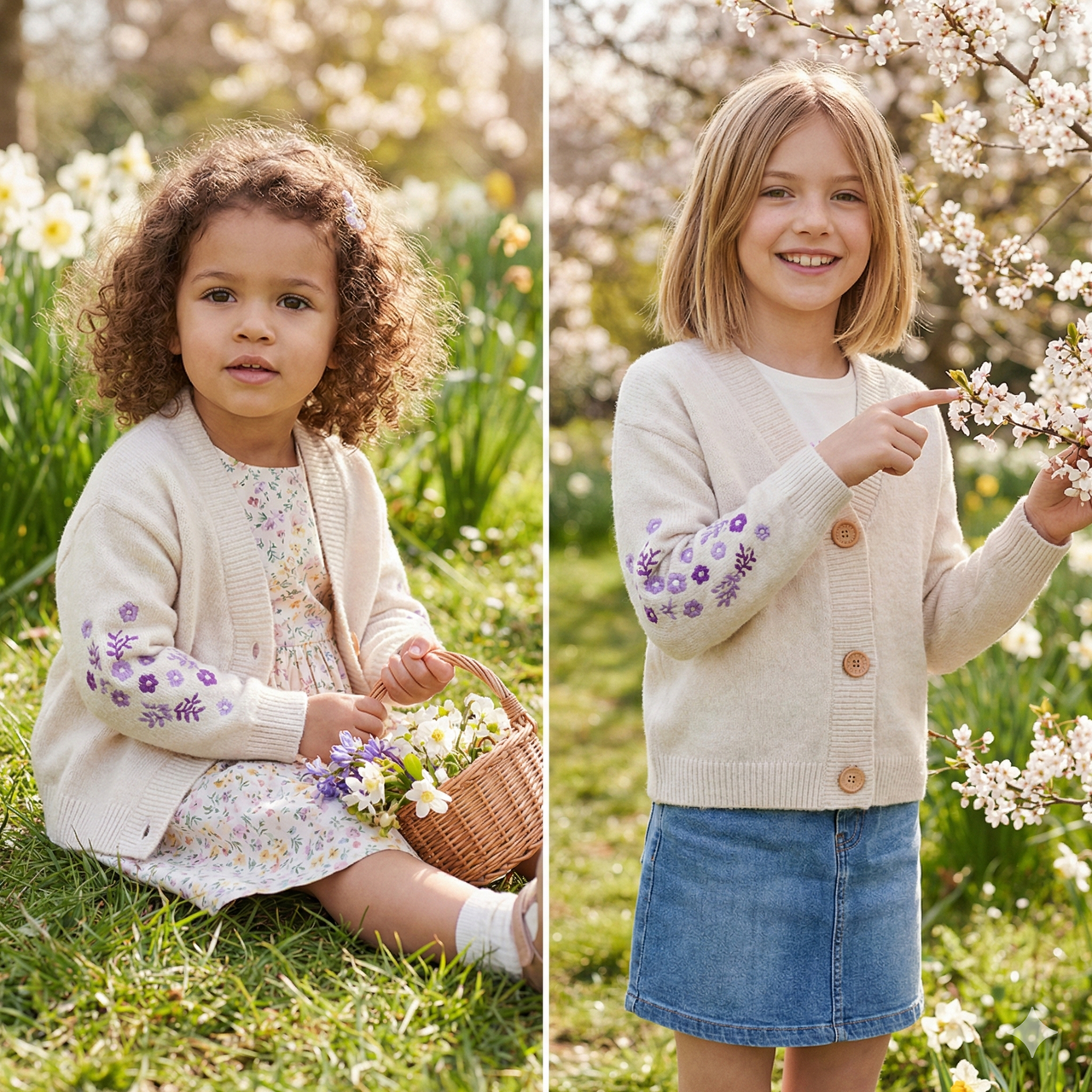 Chaqueta tricot Con Detalles De Flores Bordadas