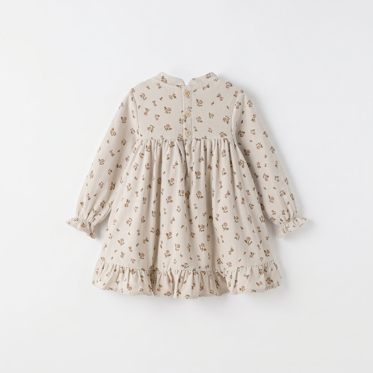 Vestido manga larga nido abeja bebé y niña