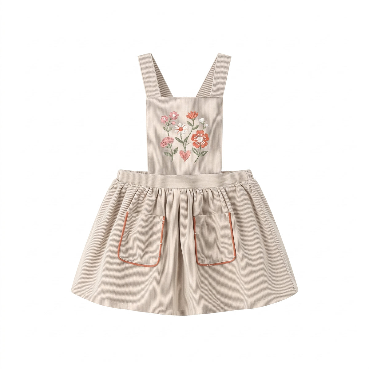 Vestido pichi micropana bordado frontal bebé y niña
