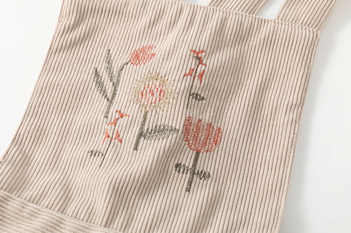 Vestido pichi micropana bordado frontal bebé y niña