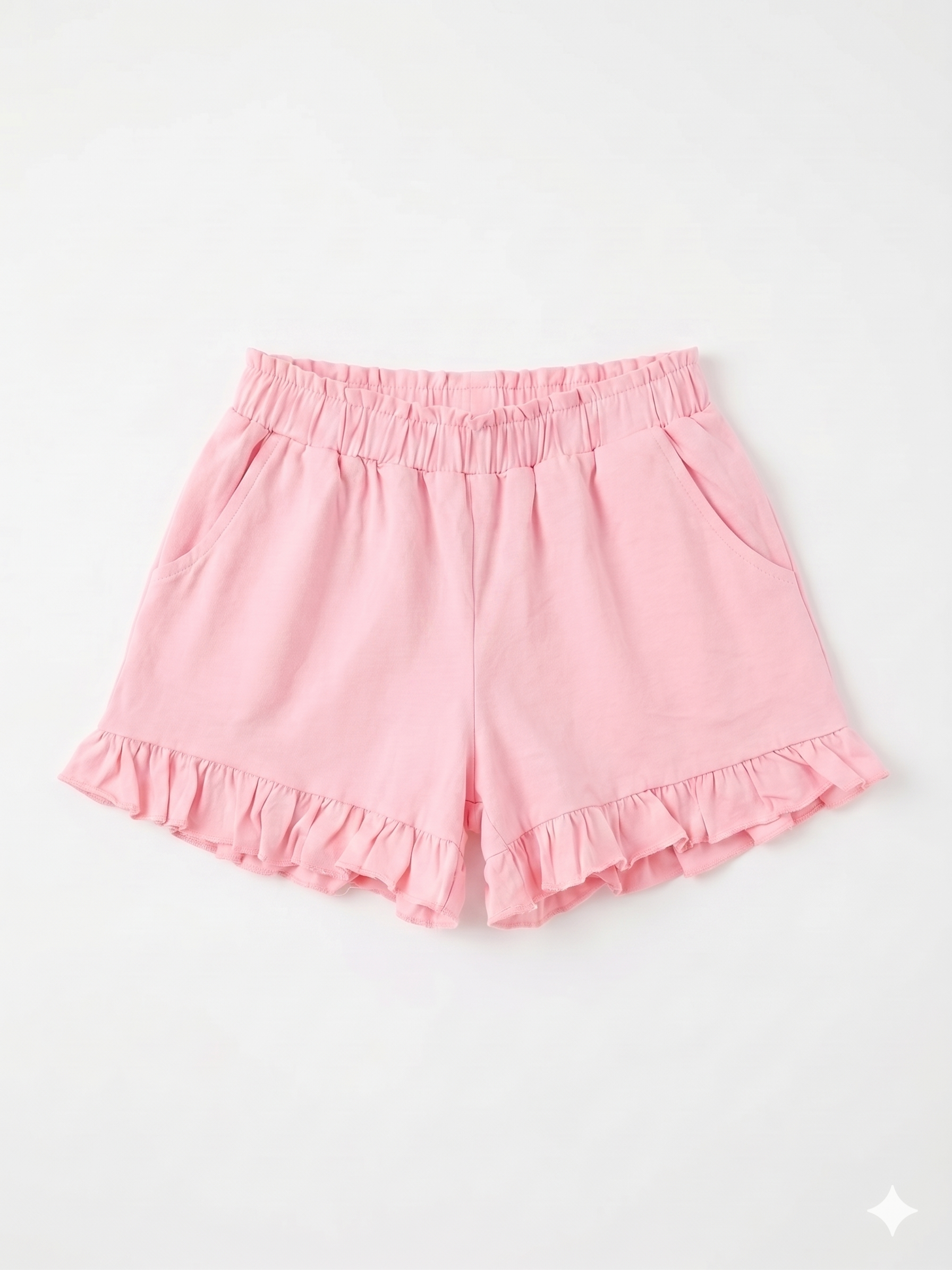 Pantalón corto de niña con volantes.